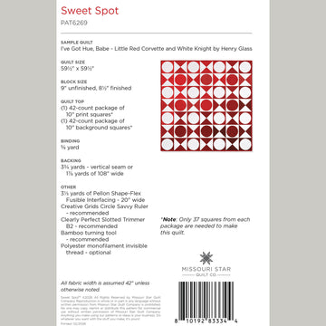 Digital Download - Sweet Spot Quilt Pattern by Missouri Star