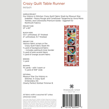 Digital Download - Crazy Quilt Table Runner Pattern by Missouri Star