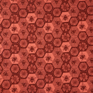 Indelible - Ink Busy Coral Yardage