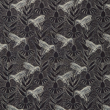 Indelible - Ink Humming Black Yardage