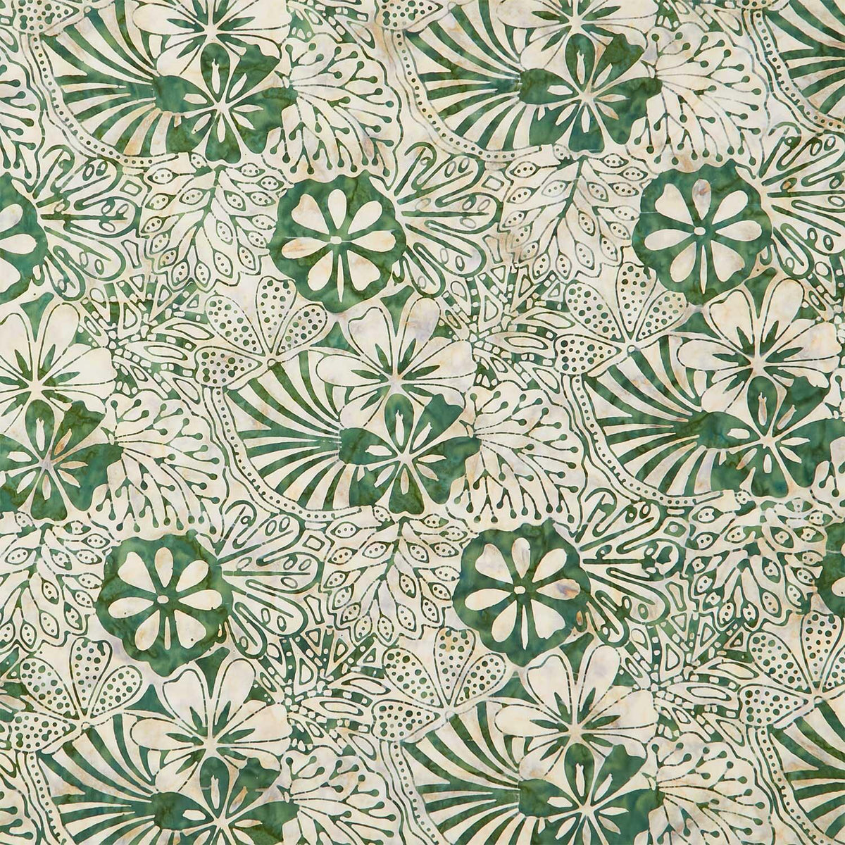 Monstera Deliciosa Batiks - Collage Putty Yardage