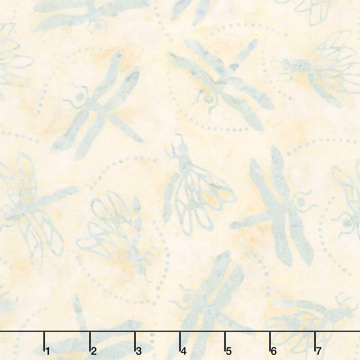 Monstera Deliciosa Batiks - Dragonflies Light Sea Fog Yardage