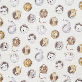 Two by Two - Porthole Toss Light Taupe Multi Yardage