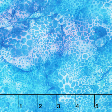 Coral Reef - Bubbles Blue Yardage