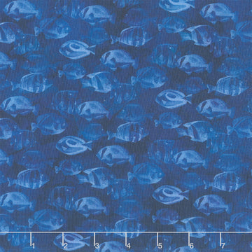 Coral Reef - Fish Blender Navy Yardage