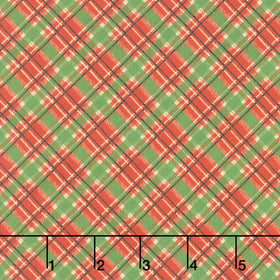 Deck the Halls - Plaid Green Multi Yardage