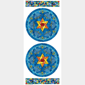 Hanukkah Lights - Placemats Blue Multi Digitally Printed Panels