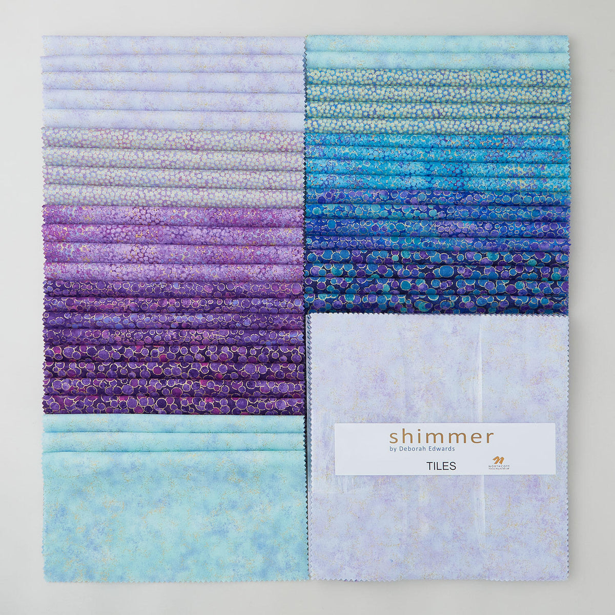 Shimmer - Pansy & Deep Sea Metallic Tiles