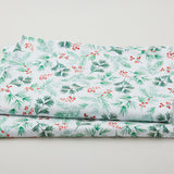 First Frost - Berry and Pine Sprig Allover White 108" Wide 3 Yard Cut