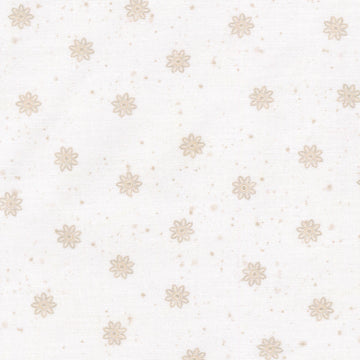 Woodland Whispers - Snowy Tonal Toss White Ecru Yardage