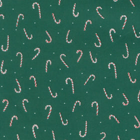 Nutcracker Whimsy - Candy Cane Toss Green Yardage