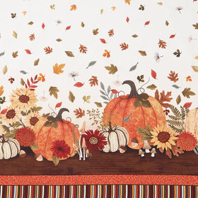 Autumn Homestead - Harvest Tabletop Double Border Ecru Multi Yardage