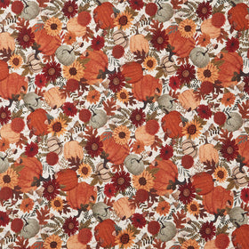 Autumn Homestead - Packed Pumpkins Ecru Multi Yardage