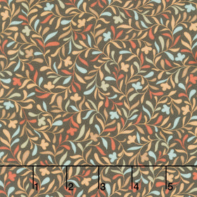 Autumn Homestead - Allover Vines Brown Multi Yardage