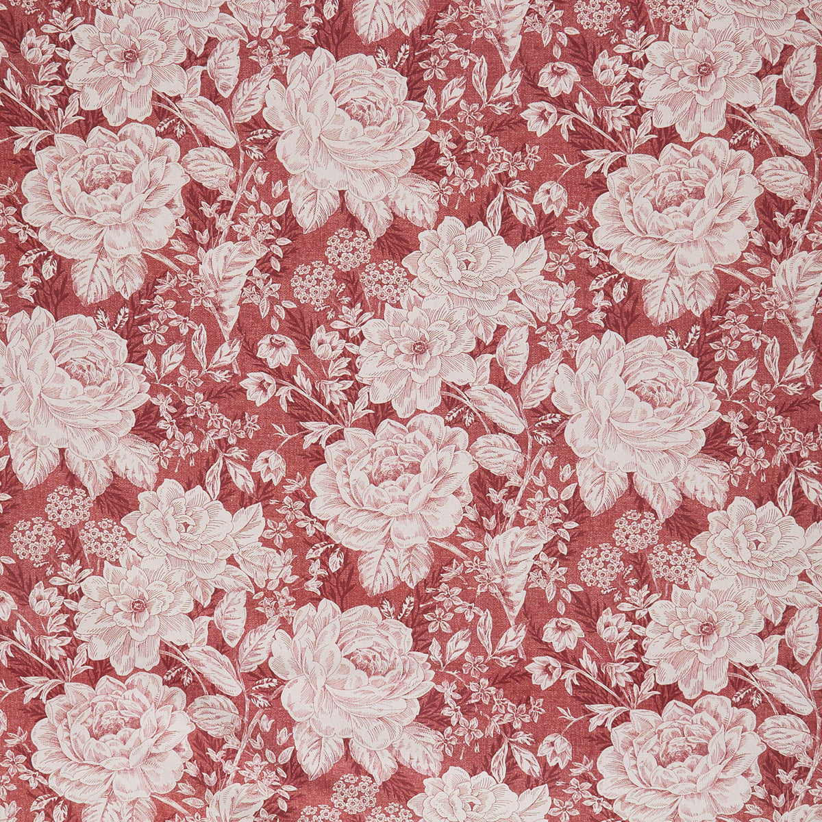 Charlotte - Vintage Floral Red 108" Wide Backing