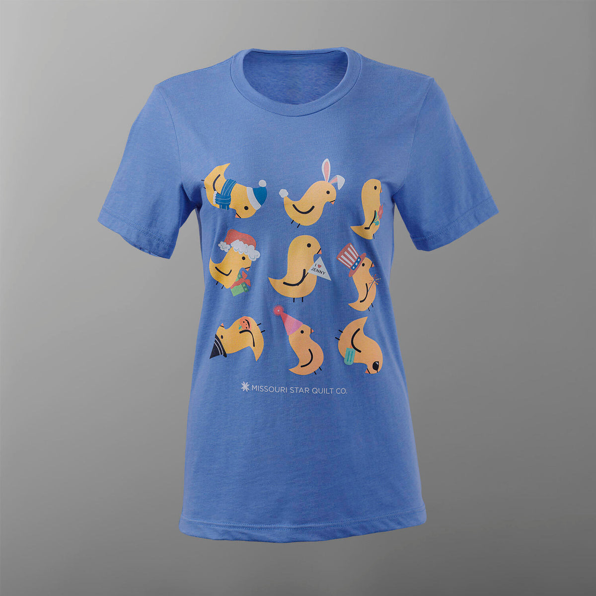 Missouri Star Seasons of Chuck T-shirt - Heather Columbia Blue S