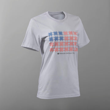 Missouri Stars & Stripes T-shirt - Heather Silver - 2XL