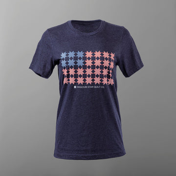 Missouri Stars & Stripes T-shirt - Heather Midnight Navy - XL
