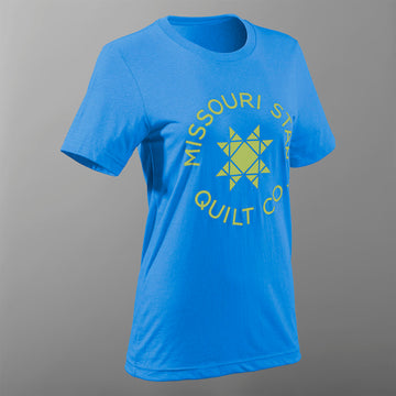 Missouri Star Logo T-shirt - Neon Blue - 4XL