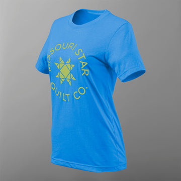 Missouri Star Logo T-shirt - Neon Blue - 4XL