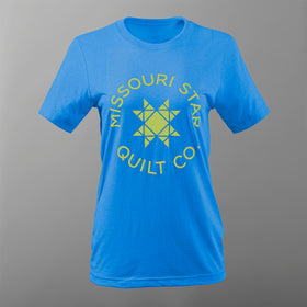 Missouri Star Logo T-shirt - Neon Blue - 4XL