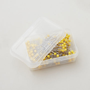 Extra-Long Yellow Color Ball Pins - 250 count
