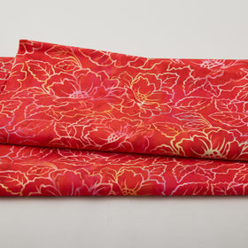Jeweled Blossoms - Ruby Floral Linework 2 Yard Cut