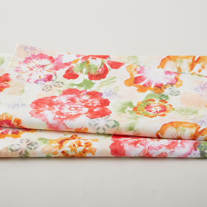 Sunset Cove - Sorbet Tossed Large Flower 2 Yard Cut