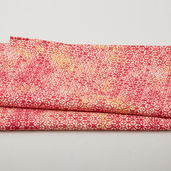 Sunset Cove - Fushsia Flower Grid 2 Yard Cut