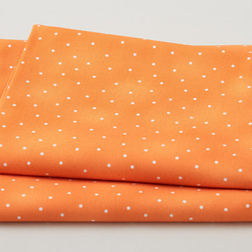 Fabric Market Favorites - Orange White Dots 2 Yard Cut