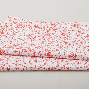 Scarlet Stitch - White Vines 2 Yard Cut
