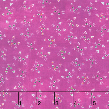 Whisker Wonderland - Cat Faces Petunia Yardage