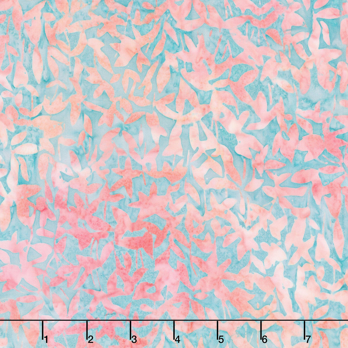 Artisan Batiks - Sweet Blossoms Leaves, Stems Sunrise Yardage