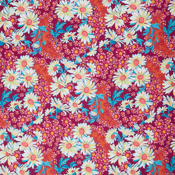 Sunflower Sonata - Daisies Pink Yardage