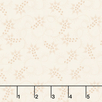 Love Mom - Dotted Swirl Natural Yardage