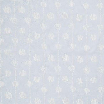 Artisan Batiks - Kasuri Dotted Circles & Stripes Sky Yardage