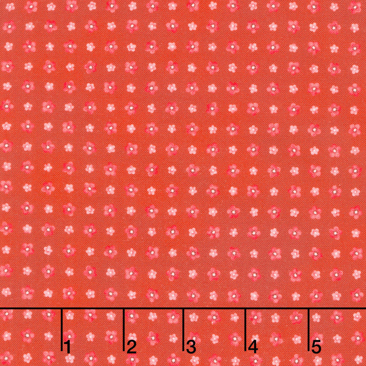 Fabric Market - Small Flower Grid Burgundy Yardage
