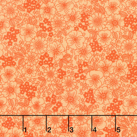 Fabric Market - Packed Florals Nectarine Yardage