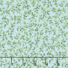 Fabric Market - Packed Leaves Sky Yardage