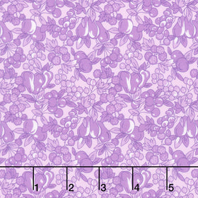 Fabric Market - Packed Leaves And Fruits Wisteria Yardage