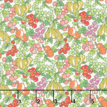 Fabric Market - Packed Leaves And Fruits Veggie Yardage