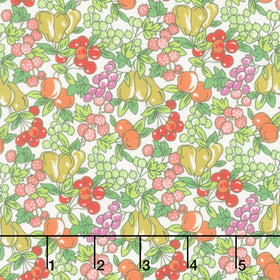 Fabric Market - Packed Leaves And Fruits Veggie Yardage