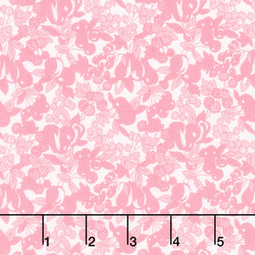 Fabric Market - Packed Leaves And Fruits Carnation Yardage