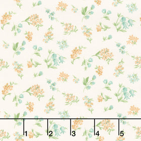 Fabric Market - Tossed Flower Sprigs Vintage Yardage