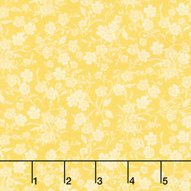 Fabric Market - Tonal Stemmed Florals Pineapple Yardage