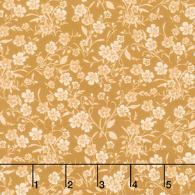Fabric Market - Tonal Stemmed Florals Russet Yardage
