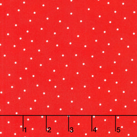 Fabric Market - White Dots Tomato Yardage