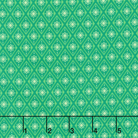 Fabric Market - Diamond Flower Emerald Yardage