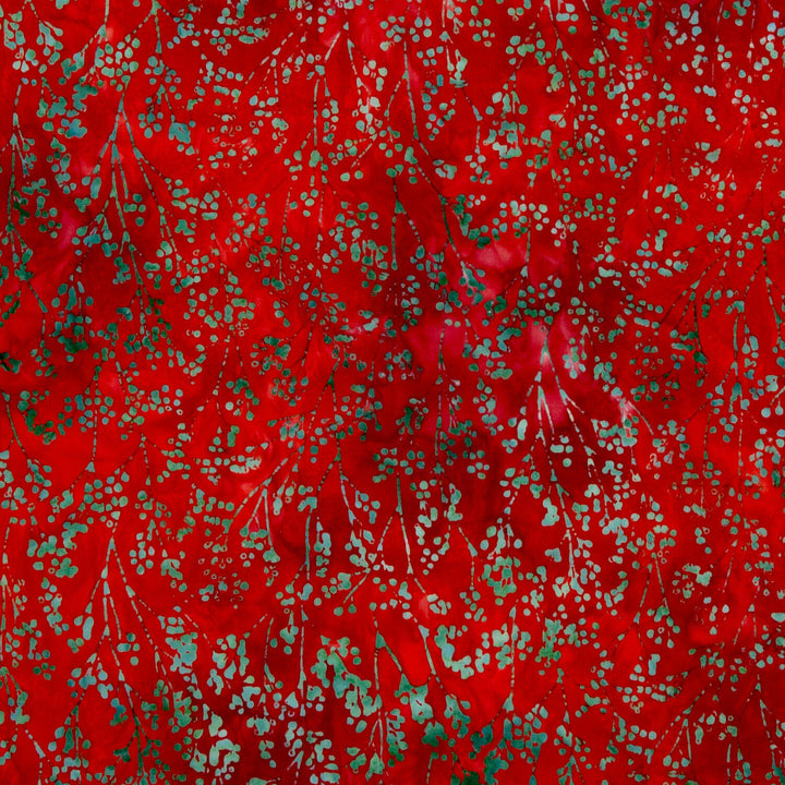 Christmas Cheer - Berry Branches Cranberry Yardage