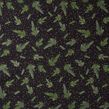 Holiday Flourish - Forest Glen Pine Sprigs Black Metallic Yardage
